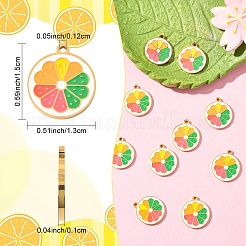10 шт. 10 шт. эмалированные подвески в виде фруктов из нержавеющей стали 304&nbsp;STAS-YW0003-17G