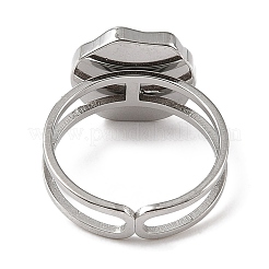 Кольца-манжеты из нержавеющей стали 304 с эмалью для женщин&nbsp;RJEW-F166-44P-01