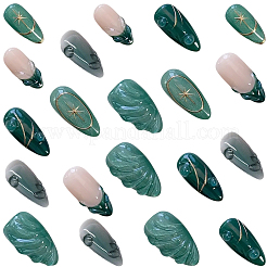 1 sachet de faux ongles à coller en plastique ABS&nbsp;MRMJ-CP0001-60