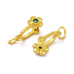 Покрытие стойки латунь паве кубический цирконий форма цветка ледоруб зажимные поручни KK-D100-04G-01