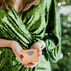 40 шт. 4 стиля прямоугольные подарочные коробки из крафт-бумаги с видимым окошком для ювелирных изделий&nbsp;CON-BBC0001-15