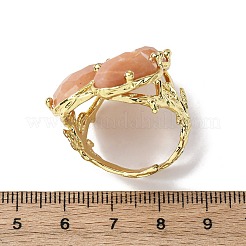 Bagues manchette en quartz naturel&nbsp;RJEW-M076-06G