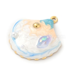 Эмалевые подвески из нержавеющей стали 304 на тему океана&nbsp;STAS-Q352-03G-B