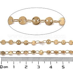 PVD真空メッキ304ステンレススチールリンクチェーン  長持ちメッキ  ゴールドカラー  リンク：5x0.4mmと4x2.5x0.4mm&nbsp;CHS-H026-05B-G