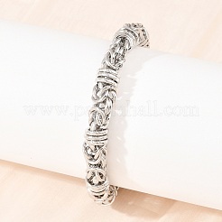 Bracelets à chaîne byzantine en acier inoxydable 304 pour femmes et hommes&nbsp;BJEW-H643-09P