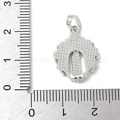 Messing pflastern natürliche weiße Muschel Religion Anhänger&nbsp;KK-S522-23P-A
