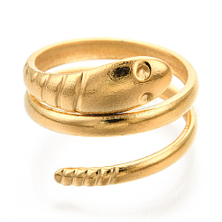 Anillos de torsión de serpiente de acero inoxidable 304 con recubrimiento iónico (IP)&nbsp;RJEW-N038-114LG