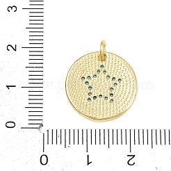 Messing Micro Pave Himmelblau Zirkonia Anhänger&nbsp;CU-CBA4A93-03G-G