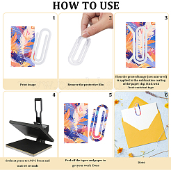 10 шт. сублимационные пустые термоакриловые скрепки&nbsp;AJEW-CP0006-83B