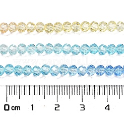 Brins de perles de verre peints transparents&nbsp;X1-DGLA-A034-T4mm-A13
