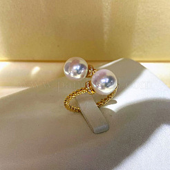 Латунные кольца-манжеты с микропаве и прозрачным цирконием для женщин FS-WG3C0F1-01