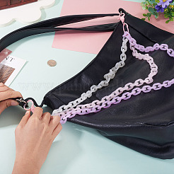 Макарон цвет одноцветный акриловый кабель цепь 3 слоя цепи ремни для брюк&nbsp;HJEW-TAC0118