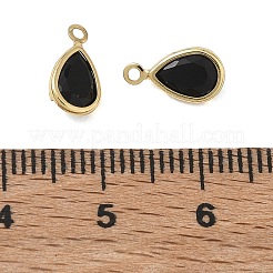 Charms in ottone zirconi a pavé di ottone&nbsp;CU-CBABEB3-04G