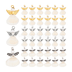 48 шт. 3 стиля подвески в виде спиральной ракушки-ангела FIND-PH0020-54