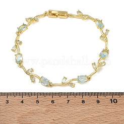 Armbänder aus Messing und Glas mit Blumengliedern&nbsp;KK-CBA7DFA-01G-08