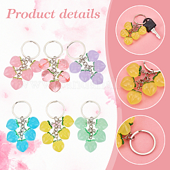 Брелки с подвесками из персиковой смолы KEYC-AB00043