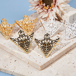 6 пара 3-х цветных треугольных значков из сплава&nbsp;JEWB-DC0001-29