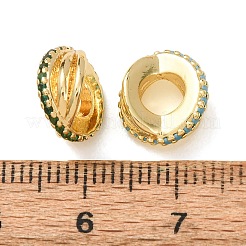Messing Mikro ebnen Zirkonia European Beads&nbsp;CU-CBA0A9C-07G