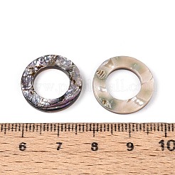 Соединительные кольца из натуральной ракушки пауа&nbsp;SSHEL-N041-01A