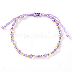 Geflochtene Perlenarmbänder aus Glas- und Messingperlen&nbsp;LS-ZQ2730
