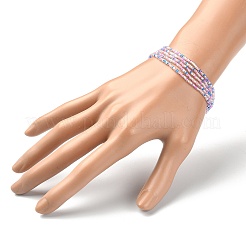 Set di braccialetti elastici con perline di semi di vetro da 5 pezzo&nbsp;BJEW-JB09473