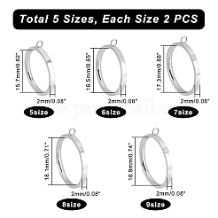 10 шт. 5 стиля оправы для колец из нержавеющей стали 304 STAS-UN0031-53