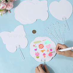 16шт. 4 стиля бумажного ручного веера&nbsp;DIY-GF0010-32