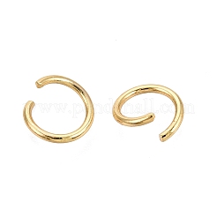 304ステンレススチールオープン丸カン  ラウンド  ゴールドカラー  8x1mm  内径：6mm  18ゲージ  約121個/袋&nbsp;STAS-Q113-8x1.0mm-G-01