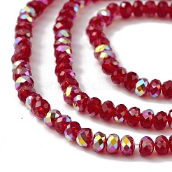 Прозрачные стеклянные бусины гальваническим пряди EGLA-F156-AB01