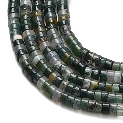 Природные моховой агат бисер нитей G-Z110-A39-2x4mm