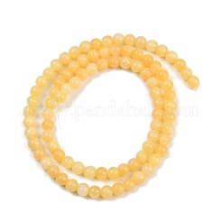 Giallo naturali fili di perle di giada&nbsp;X-G-K121-01-4mm