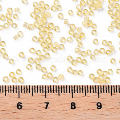 ガラスシードビーズ  トランスペアレント  ラウンド  淡いチソウ  12/0  2mm  穴：1mm  約30000ビーズ/ポンド&nbsp;SEED-A004-2mm-2