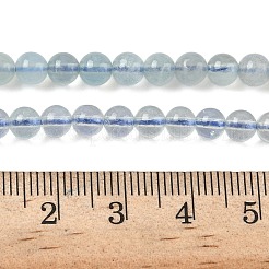 Природные Аквамарин бисер нитей G-D327-B01-5mm