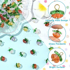10 шт. подвески из тыквенного стекла&nbsp;PALLOY-YW00139-01