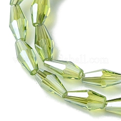 Прозрачные стеклянные бусины гальваническим пряди&nbsp;GLAA-K064-05A-PL04