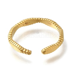 Ионное покрытие (ip) 304 нержавеющая сталь манжеты кольца для женщин&nbsp;RJEW-U017-01G