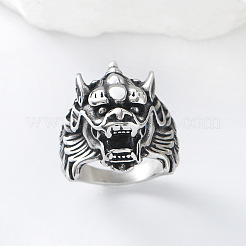 Fingerringe im Punk-Stil aus Edelstahl 304 mit Drachenmotiv für Herren&nbsp;UN0454-5