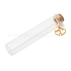8 Stück 4 Stile transparente leere Glasflaschen mit Anhängern und Korken&nbsp;AJEW-DR00026