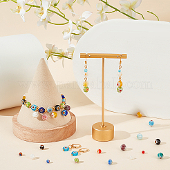 3 нити 3 стилей круглых стеклянных бусин миллефиори ручной работы LAMP-OC0001-69