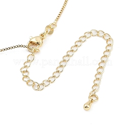 Латунные прозрачные кубические цирконии много сердечек подвеска коробка цепи ожерелья для женщин NJEW-U015-01G