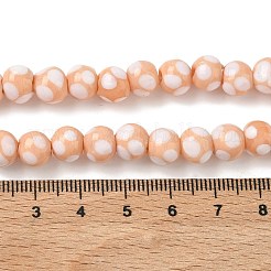 Perles vernissées manuelles&nbsp;LAMP-D002-8mm-01K