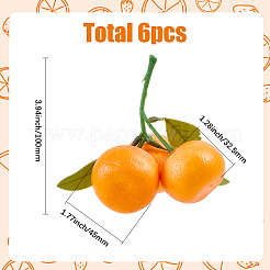 6шт пенопластовая имитация оранжевой модели&nbsp;AJEW-SP0003-61