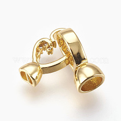 Латунные микро проложить кубического циркония раз за застежками KK-P164-08G