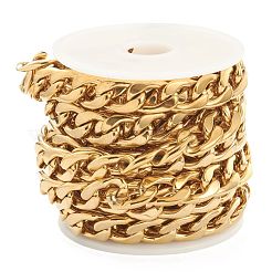 Цепи кубинские звенья из нержавеющей стали 304 с вакуумным покрытием pvd STAS-B020-07G