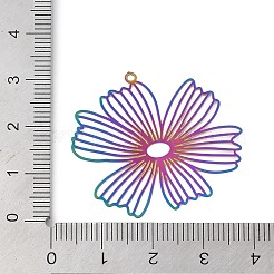 201 Anhänger aus Edelstahl mit geätzten Metallverzierungen&nbsp;STAS-Z079-04RC