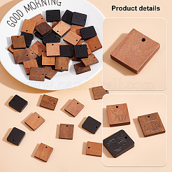 90pcs 3 Farben Holzanhänger&nbsp;WOOD-PH0002-26