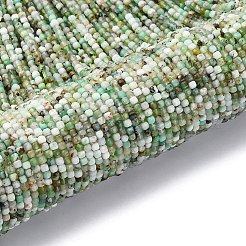 Натуральные хризопразные бисерные пряди G-RM2025-C15-A