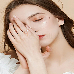 1 шт. кольца-манжеты из цинкового сплава со стразами в форме звезды для женщин&nbsp;RJEW-LP0010-23