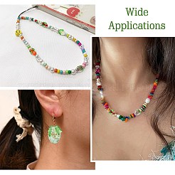 30 шт. 5-х цветные стеклянные бусины ручной работы из золотой фольги в технике лэмпворк&nbsp;FOIL-CJ0001-14