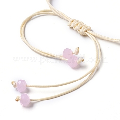 Регулируемые плетеные браслеты из бисера BJEW-JB05309-M